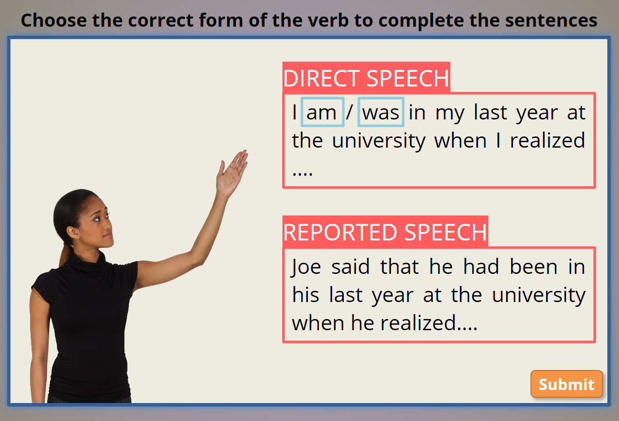 Grammar Interactive: Choose the correct form of verb. 